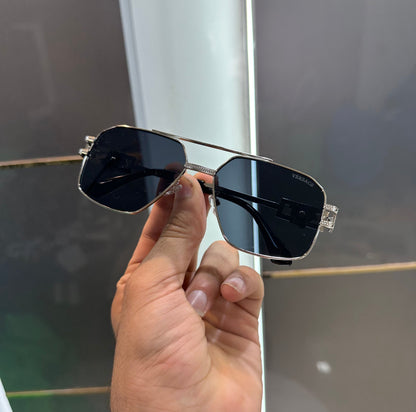 Versac e 2602 Silver Black Ultimate Luxury Shade With Origin al Packaging